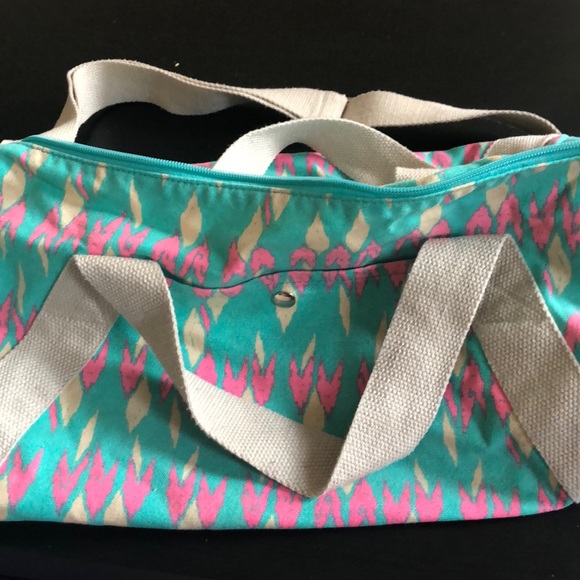 colorful duffle bags